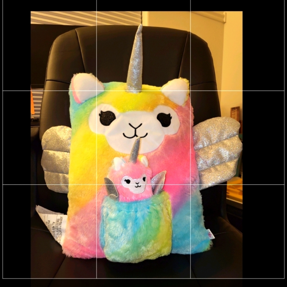 Justice Llama corn plushie